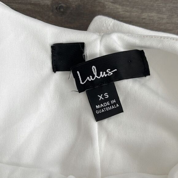 Lulus Going Steady Backless Skater Mini Dress XS White Fit & Flare Bridal Party - Picture 6 of 11